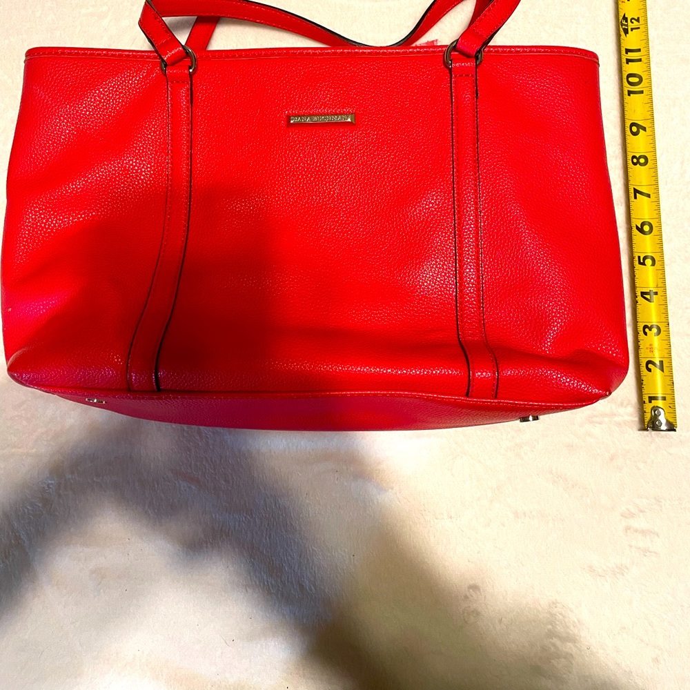 Dana Bachman Red with Gold accents handbag.